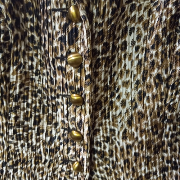 Jackie Jon NY Blazer Jacket Cheetah Cropped Size 8/36 - Picture 2 of 9